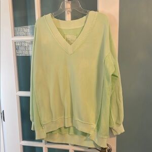 Aerie Mint Green V-Neck Sweatshirt
